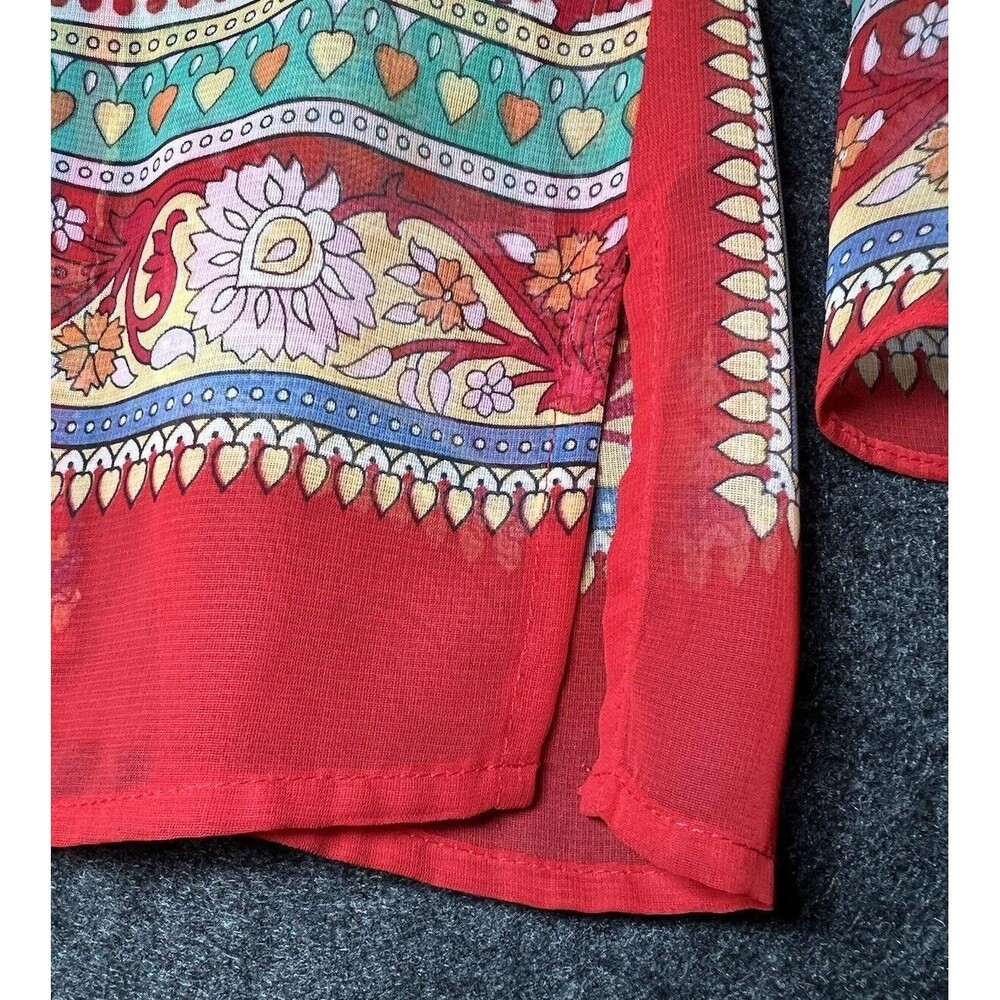 Notations 2-Piece Set Bohemian Floral Paisley Print Blouse & Tank Top Size Small - Picture 12 of 16